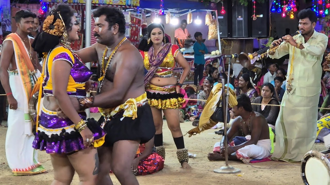 சந்தைக்கு வந்த கிளி பாடல் சத்யா வசந்த் நடனம் முத்துக்குமார் நையாண்டிமேளம் #karakattam
