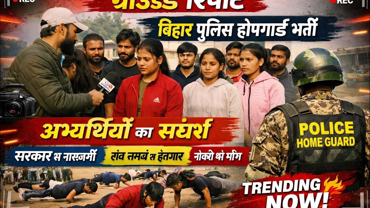 बिहार पुलिस होमगार्ड भर्ती 2026 🔥 ग्राउंड रिपोर्ट | अभ्यर्थियों का तैयारी LIVE#biharpolice #news 