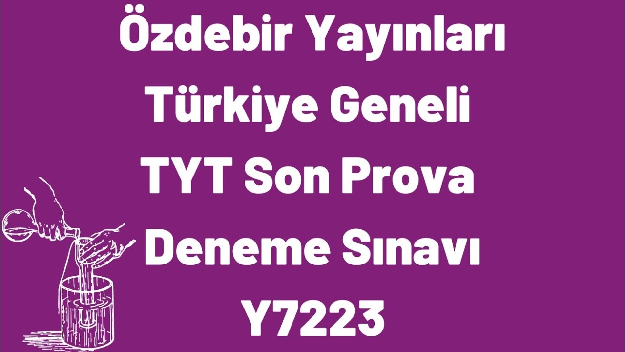 Özdebir Yayınları TYT Deneme Sınavı Kimya Soru Çözümü Y7223 SON PROVA