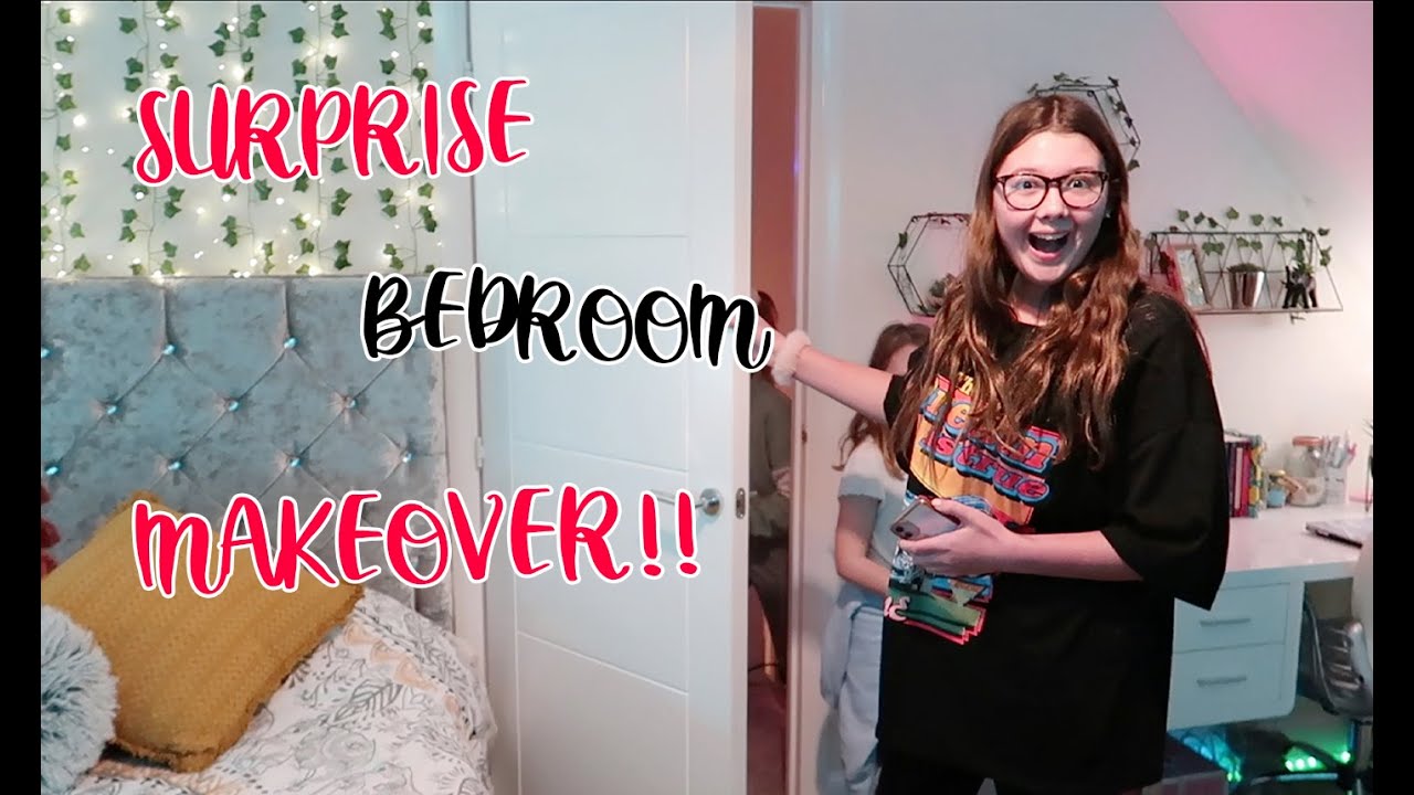 SURPRISING MY TEEN WITH A BEDROOM MAKEOVER TRANSFORMATION!!