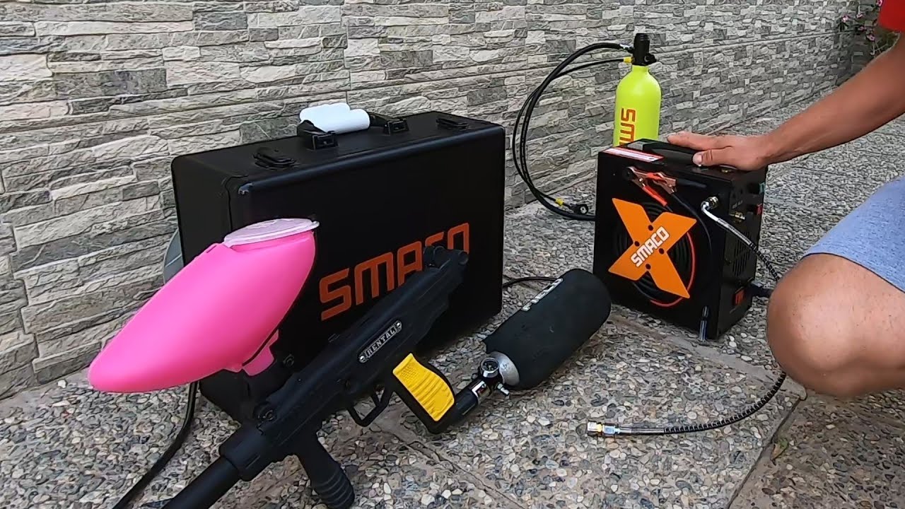 unboxing y prueba del  Compresor de aire eléctrico portátil de alta presión SMACO HEAP 1 de 4500 psi