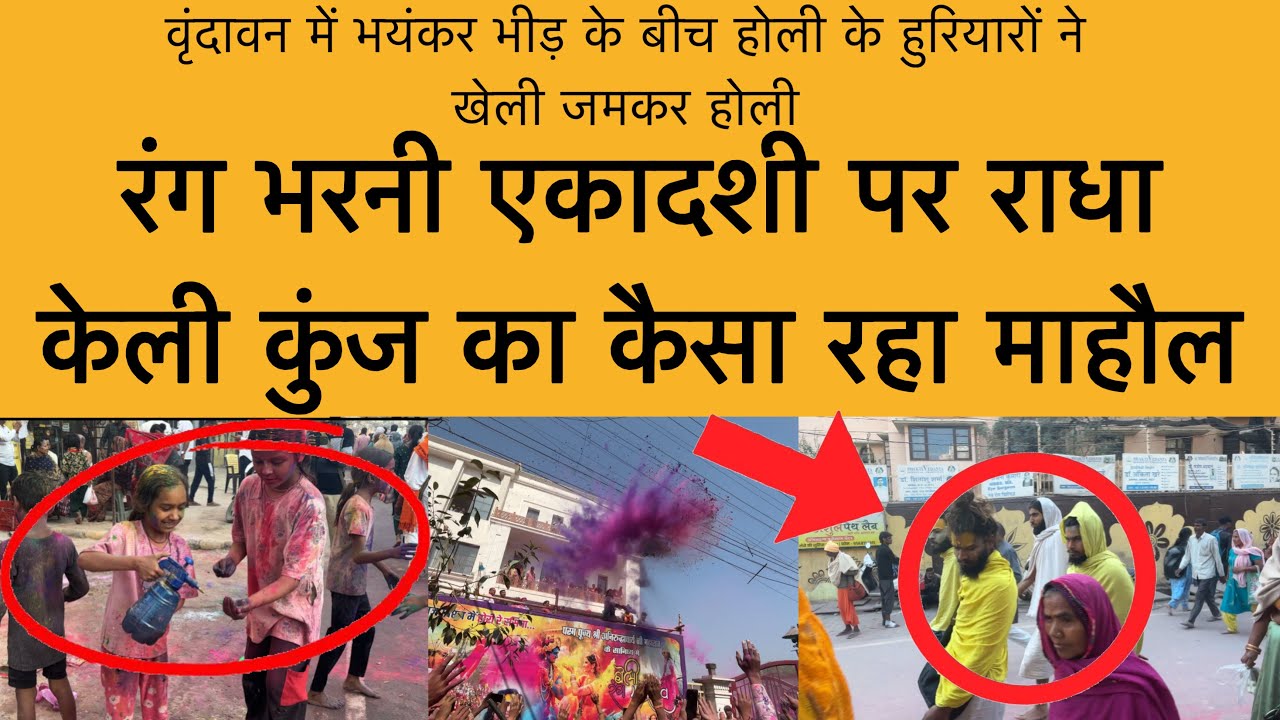 रंग भरनी एकादशी पर राधा केली कुंज का कैसा रहा माहौल Vrindavan 