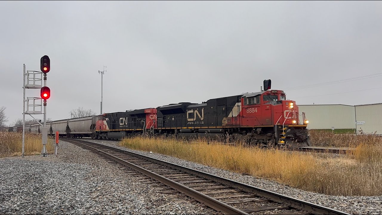 First CN Unit Grain Train on the FOXY in Wisconsin