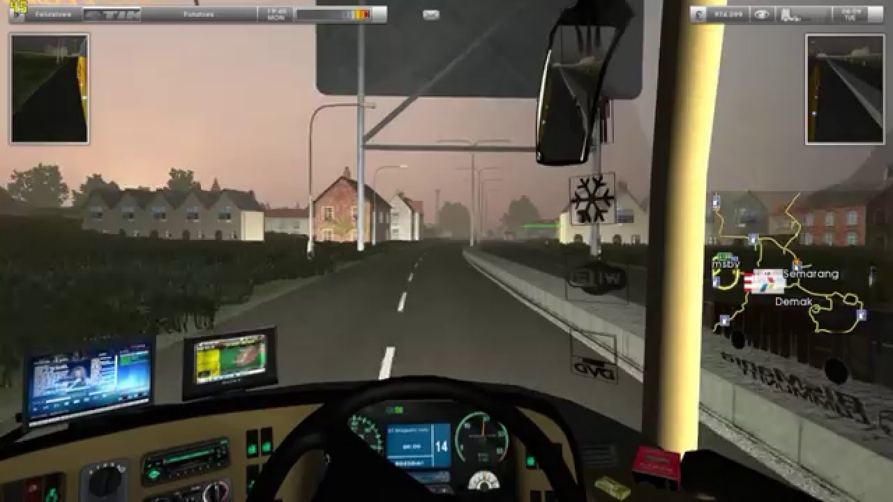 UKTS Map Pantura, Bus Haryanto, with Genius Racing Wheel Trio Racer F1