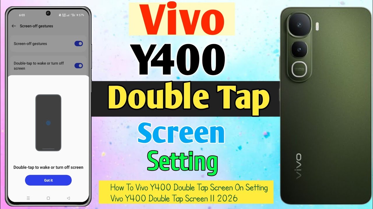 How To Vivo Y400 Double Tap Screen On Setting || Vivo Y400 5G Double Tap Screen || 2026