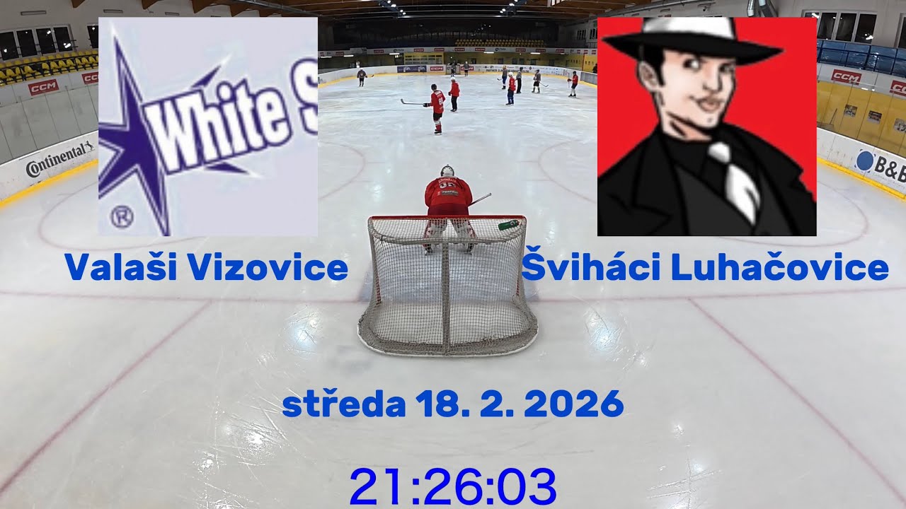ZAMHL 25/26 | Skupina B | Středa 18. 2. 2026 | Valaši Vizovice - Šviháci Luhačovice