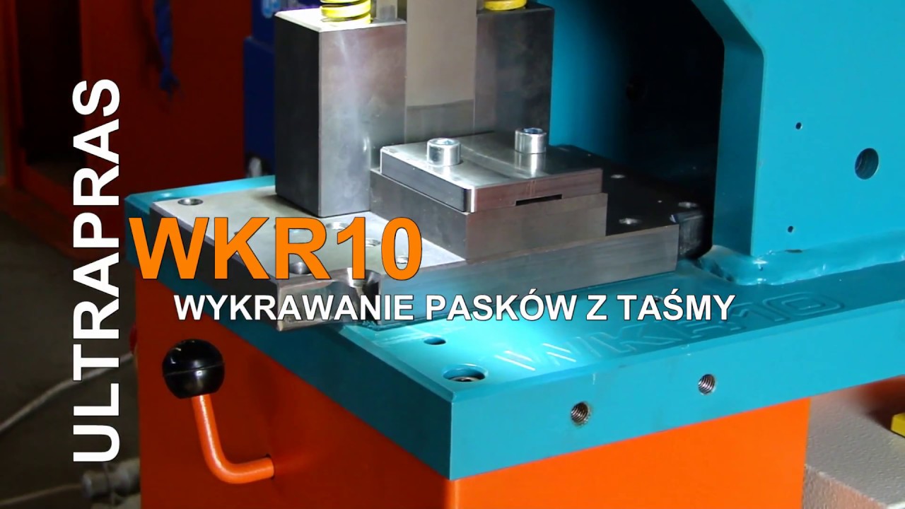 Wykrawanie pasków z taśmy metalowej - Wykrawarka mimośrodowa WKR10