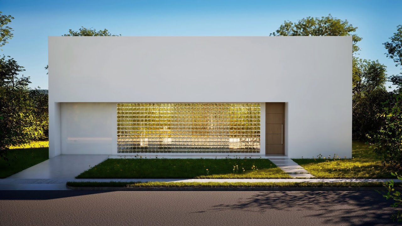 CASA MINIMALISTA de 15x7 metros, 3 dormitorios y 2 pisos