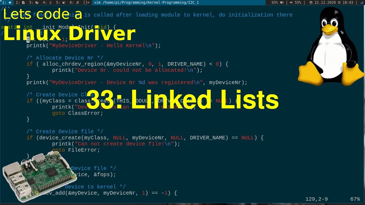 Let's code a Linux Driver - 33 Linked Lists