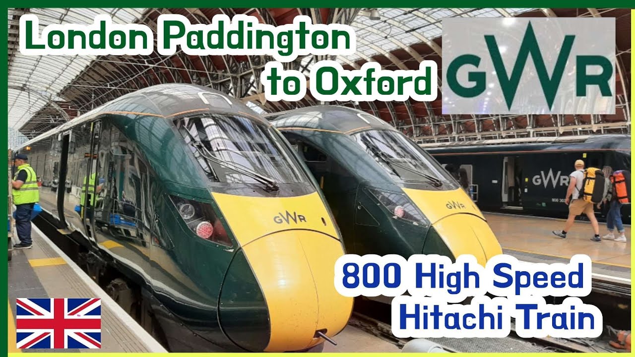 Полное путешествие высокоскоростного поезда Hitachi класса 800 GWR - Паддингтон в Оксфорд через Ред