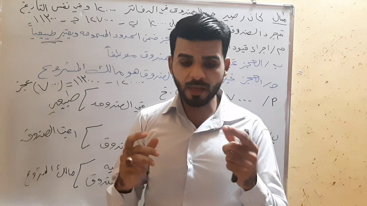 التسويات الخاصه بالصندوق ( جرد النقديه )