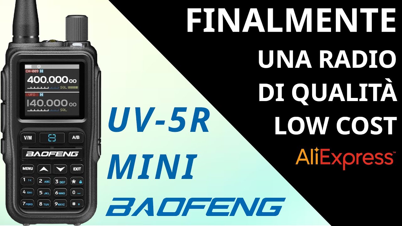Baofeng UV-5R mini prove strumentali di potenza armoniche e sensibilità con TinySA Ultra in Italiano