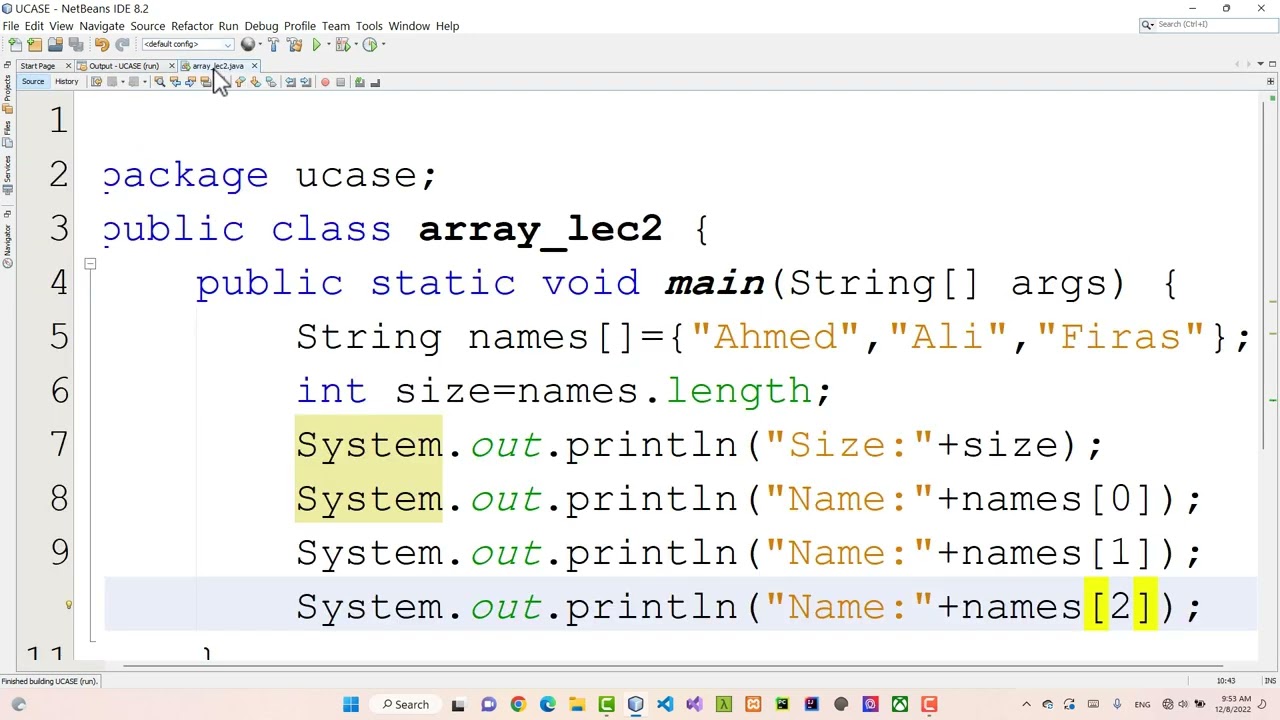 Array OneDimentoin