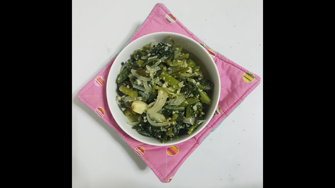 Valchi Bhaji Tel Piyav || Steamed Malabar Spinach || CookLikeCecilia