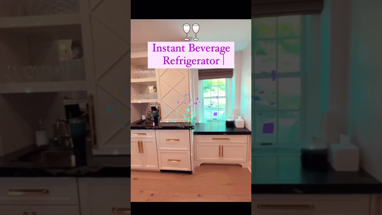 Installing a Beverage Refrigerator in 9 seconds🪄 #interiordesign