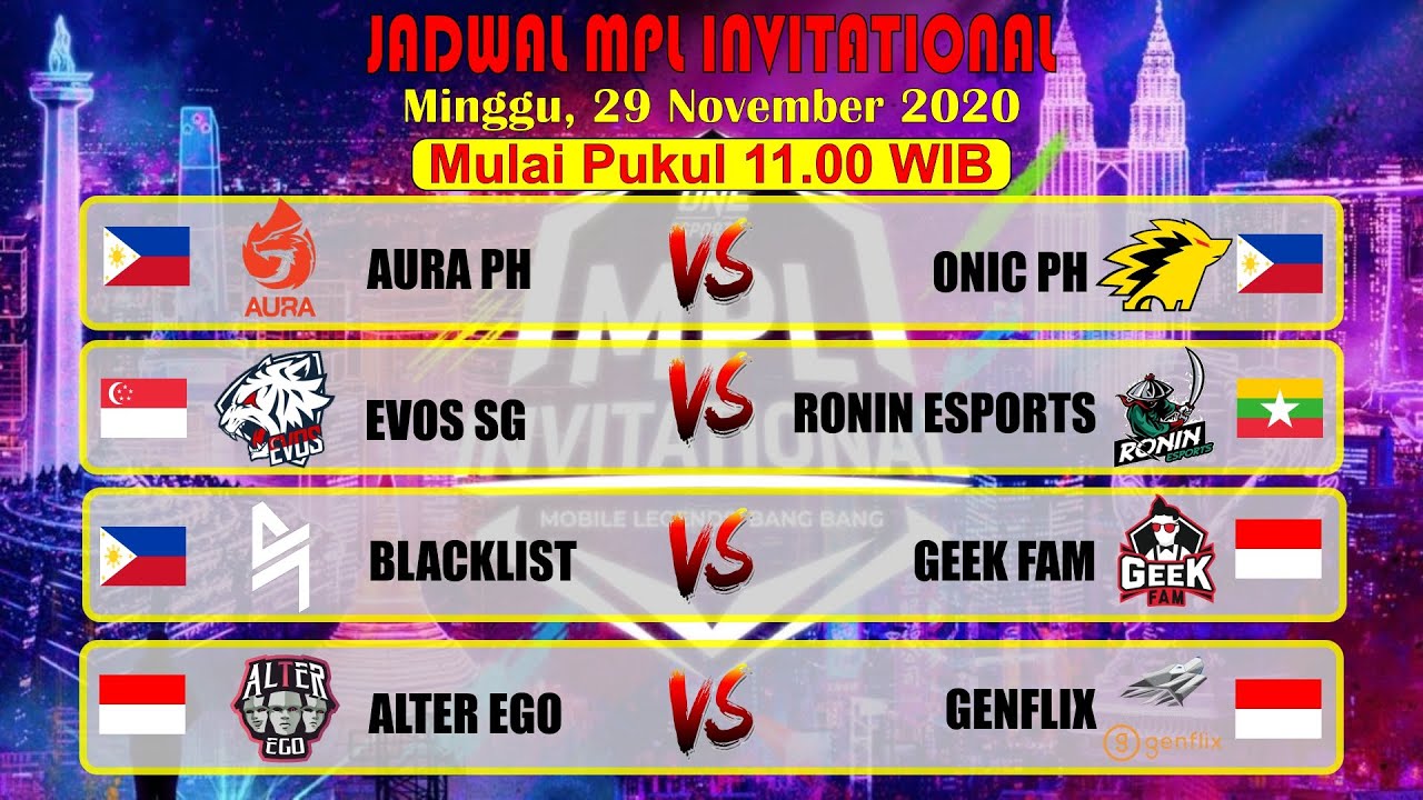 JADWAL MPL INVITATIONAL TERBARU 2020