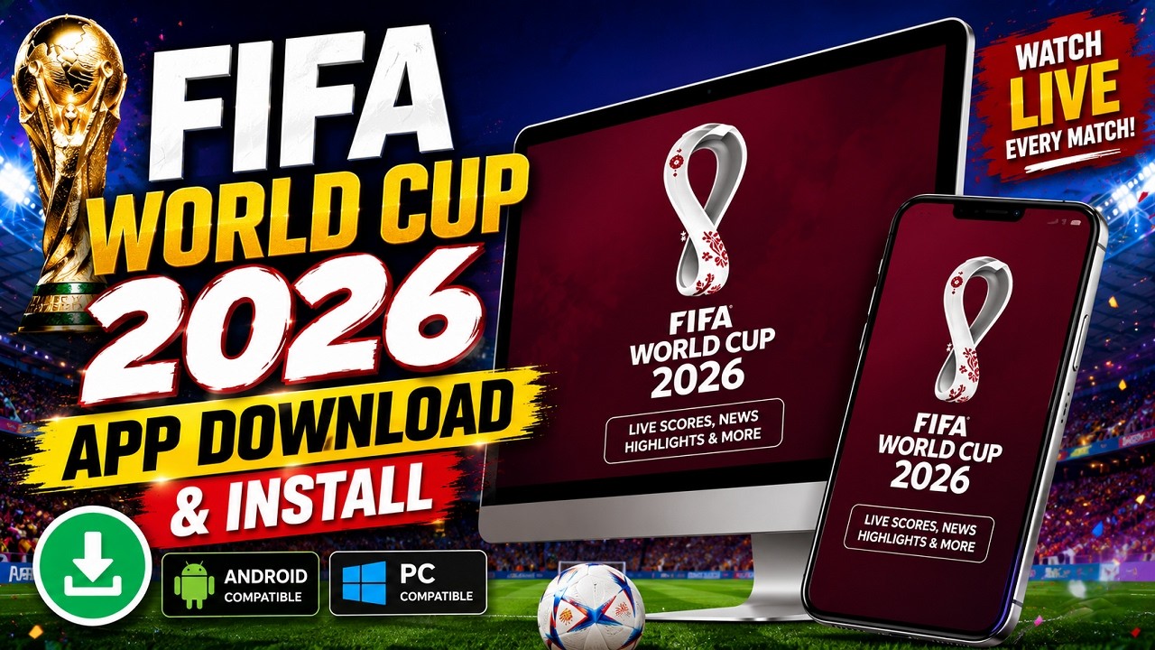⚽ FIFA World Cup 2026 App Download & Install | FIFA World Cup Live+ Highlights for Free On Laptop/PC