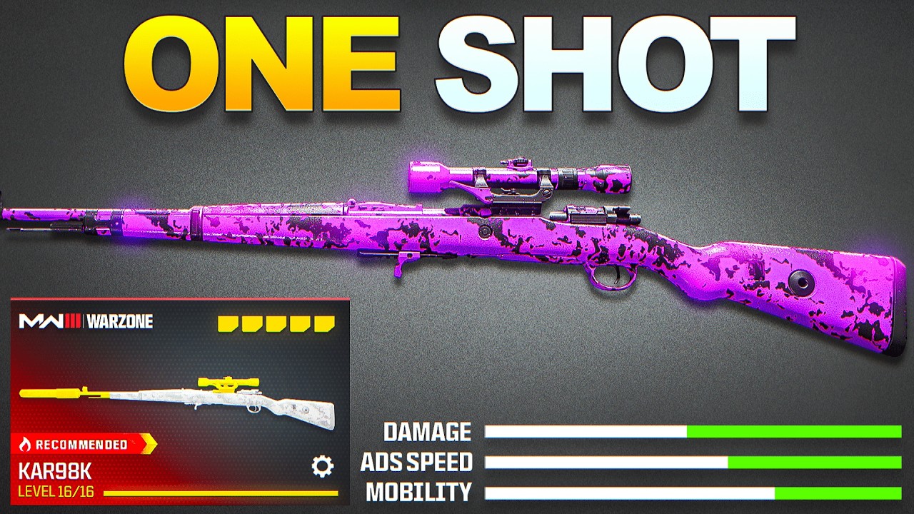 new #1 BEST SNIPER META in WARZONE 3 & MW3! (Fastest One Shot KAR98K Sniper)