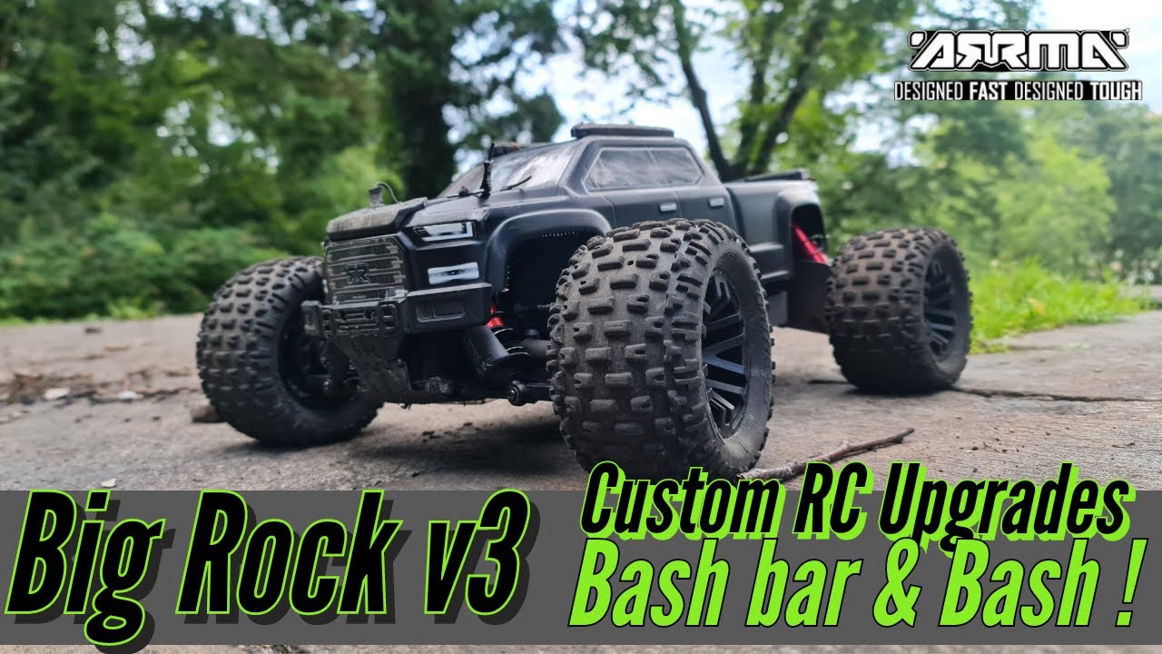 Custom RC Upgrades for the Arrma Big Rock V3: Bash Bar & Bash Session!