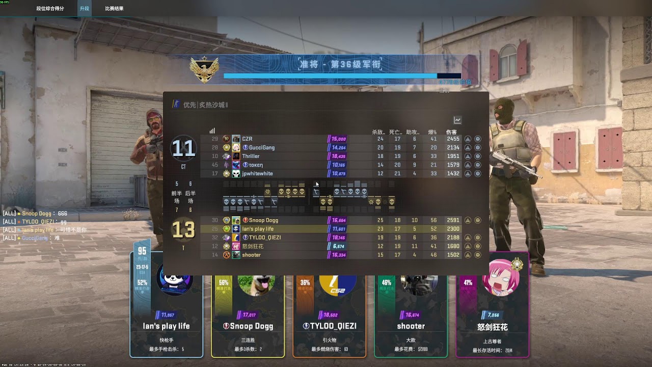 CS2 5黑掉分中