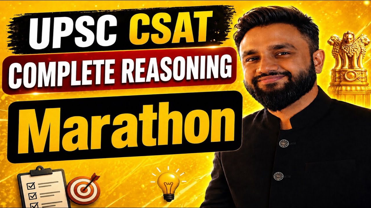 CSAT 2026 COMPLETE REASONING Marathon by Aptitude With AVISHEK SINHA