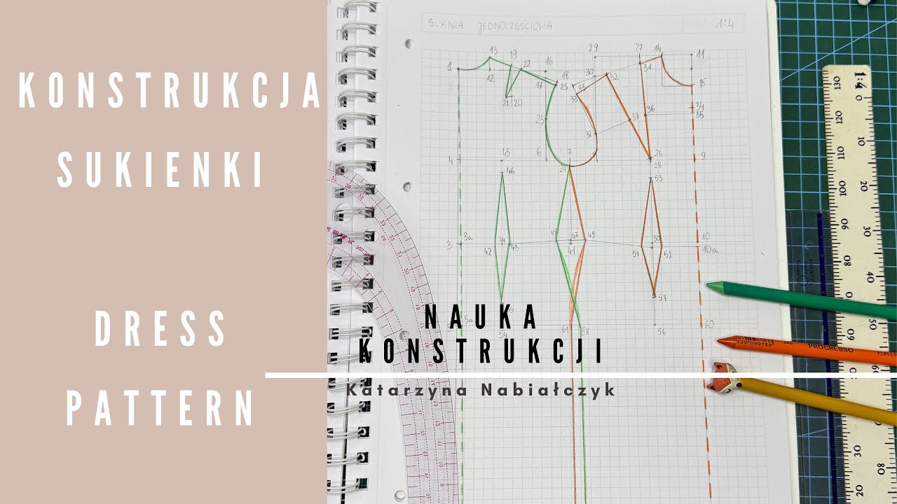 Jak narysować sukienkę jednoczęściową I Krok po kroku I Konstrukcja odzieży
