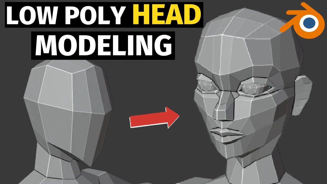 Low Poly Head Modeling [TIMELAPSE]