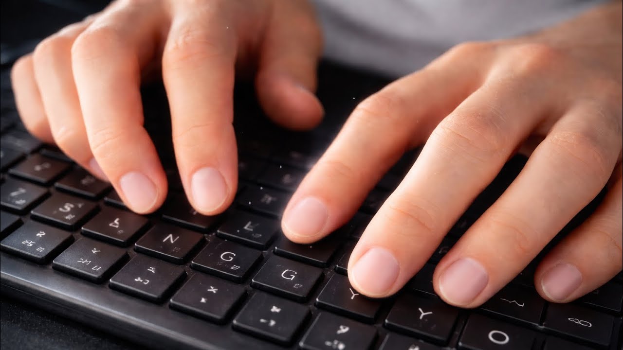 ASMR chewing gum and typing (no talking)