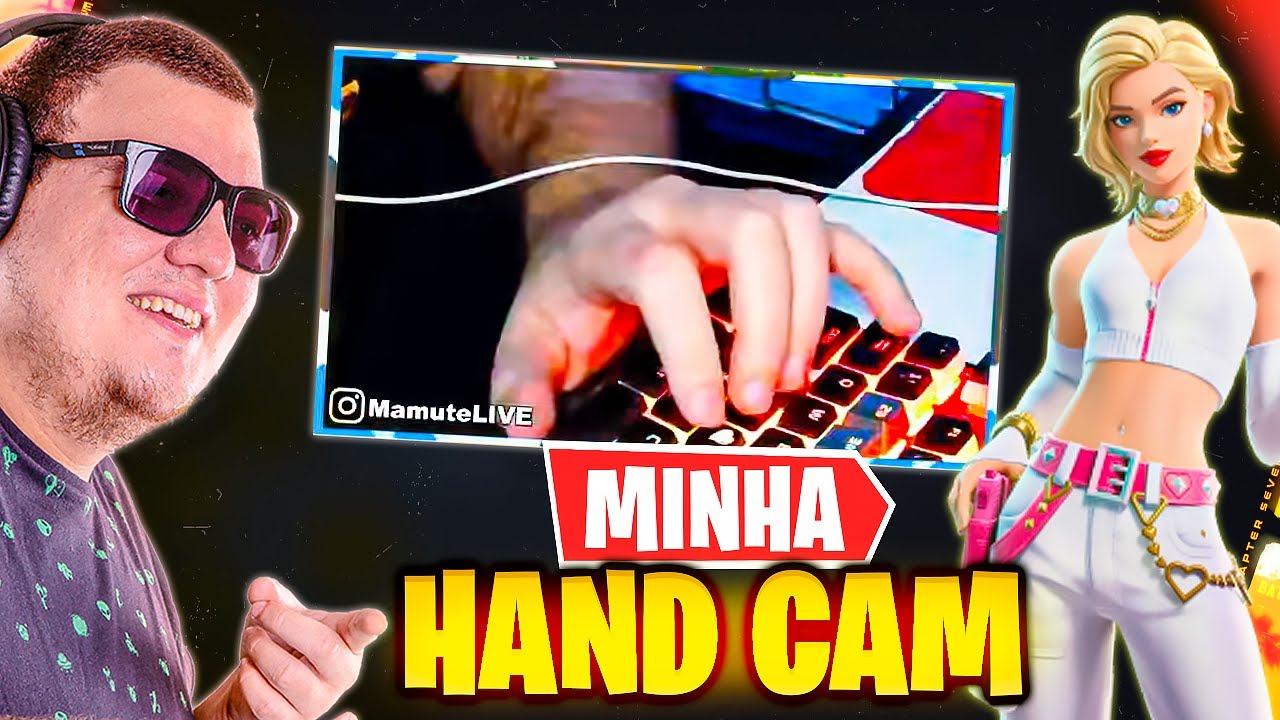 VOCÊS PEDIRAM! 😱🎮 CÂMERA NA MINHA MÃO JOGANDO FORTNITE ⌨️🔥