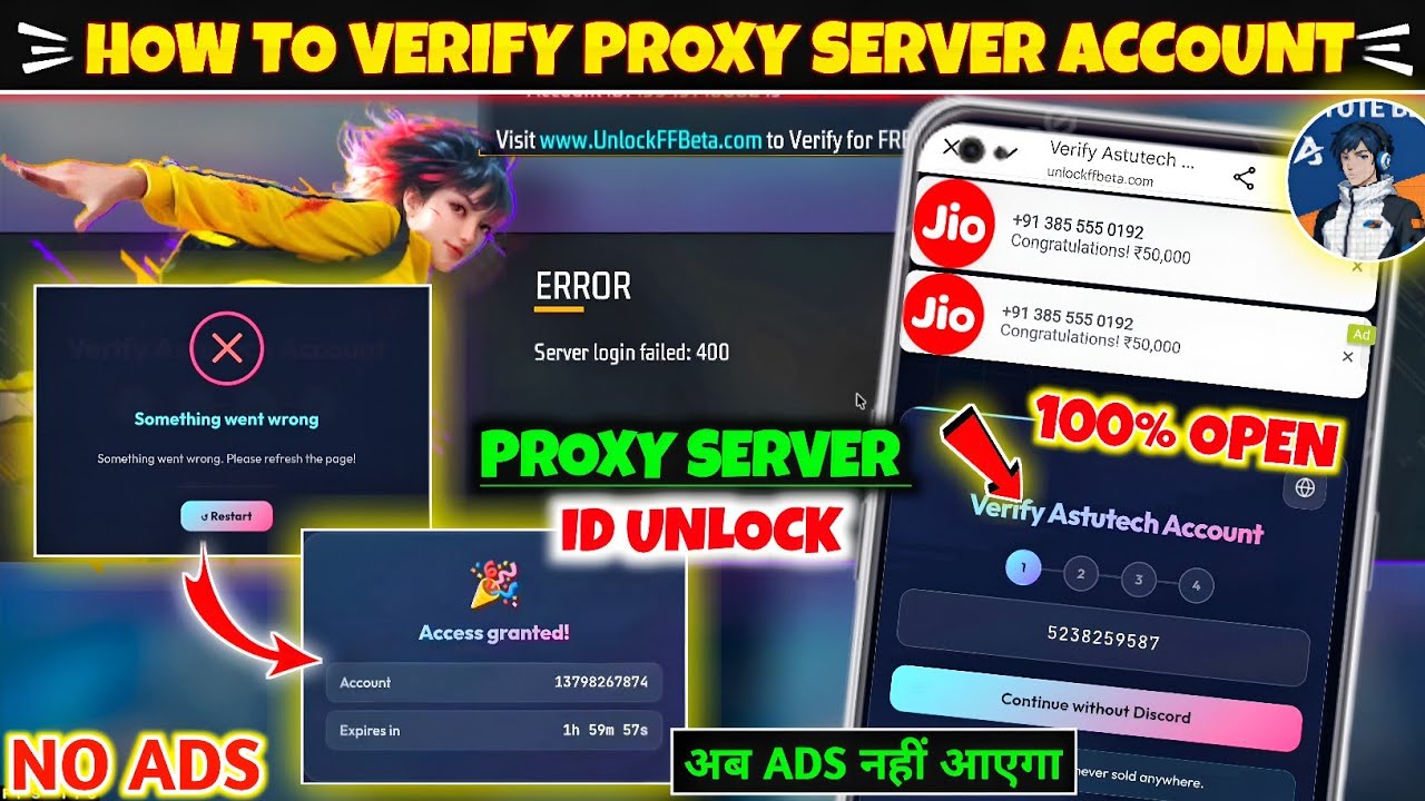 Unlock FF Beta: Fix Proxy Server ID Verification Issues | No-Verify Beta Proxy Server Guide