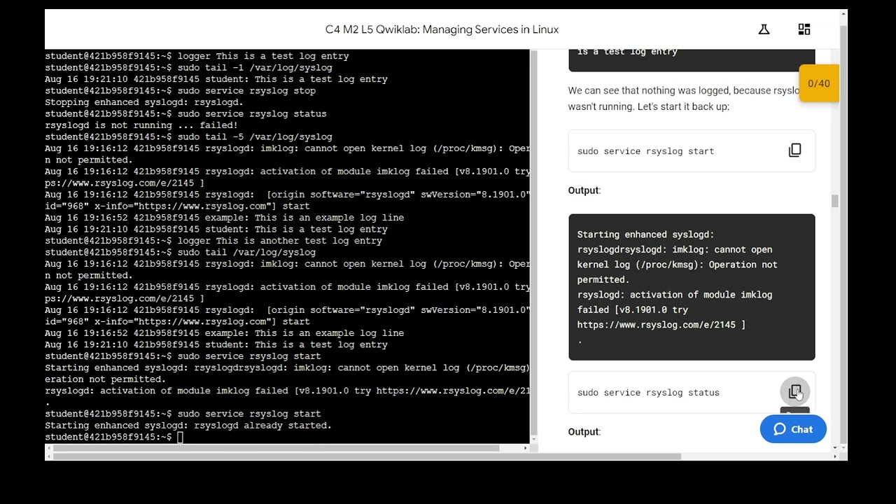 C4 M2 L5 Managing Services in Linux