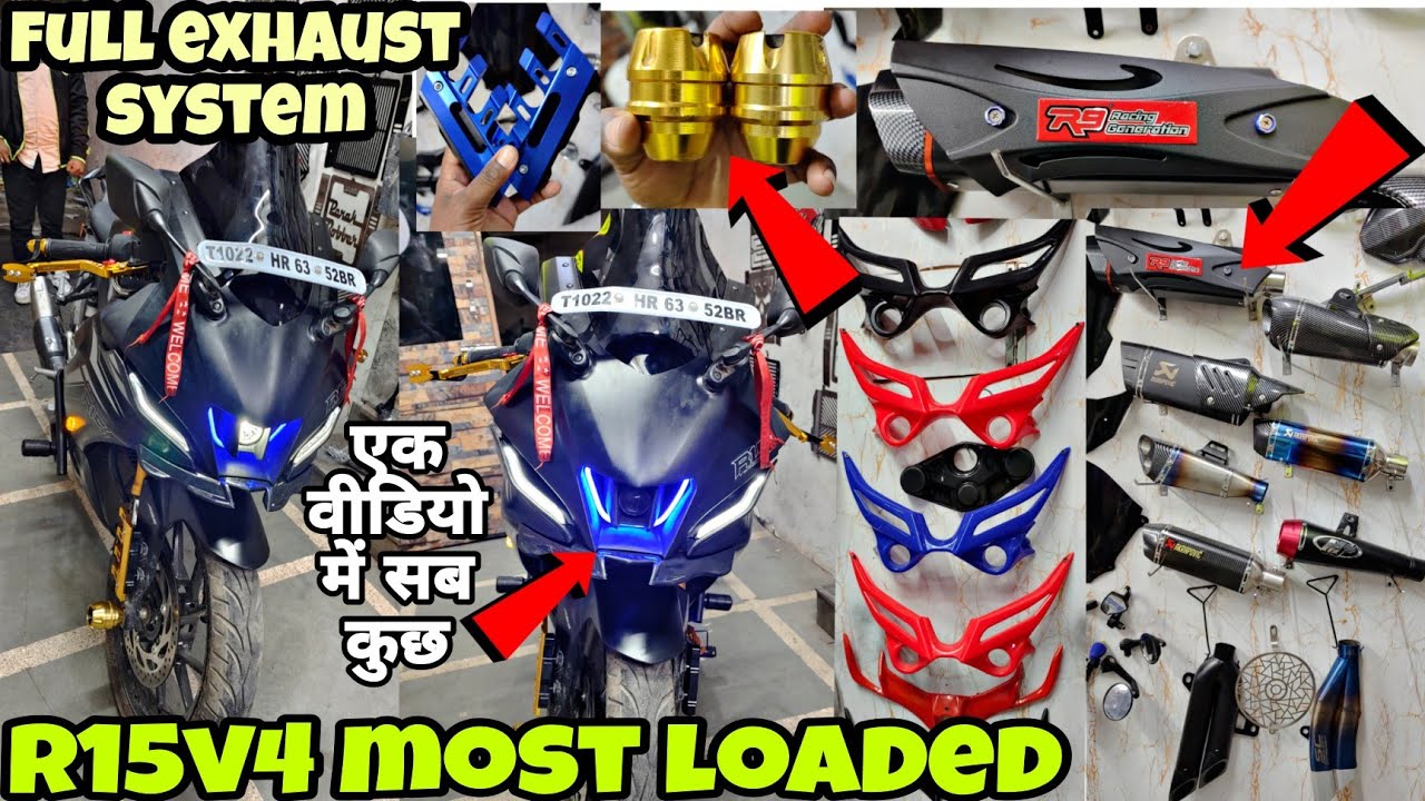 Yamaha R15 V4 New Modification 😱| R15M modified | R15V4 exhaust modified 🔥