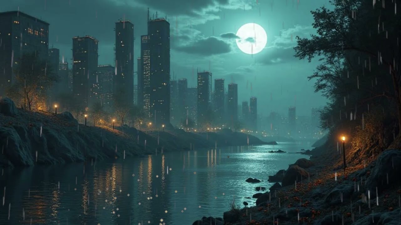 Forgotten City - Rainy Repetitive Dramatic Ambient Music For People That Feel Behind In Life