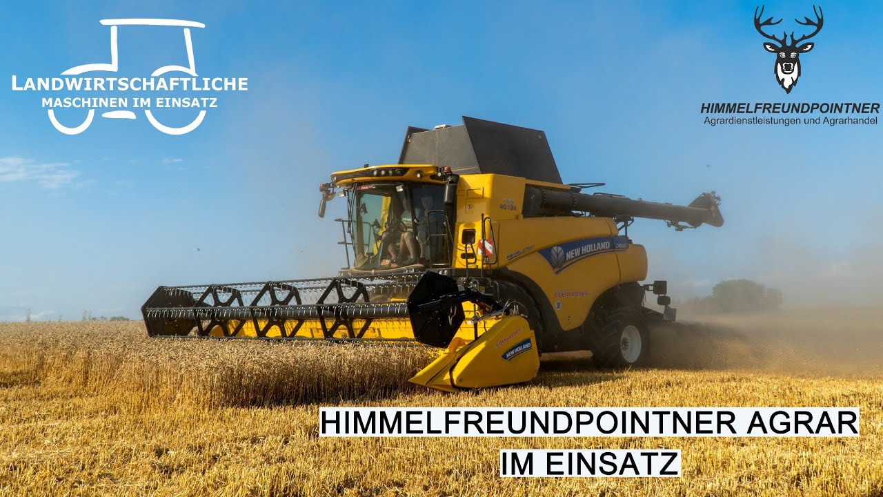 Getreideernte bei Himmelfreundpointer Agrar  | New Holland CR 8.80 beim Weizen dreschen | Hektarjagd