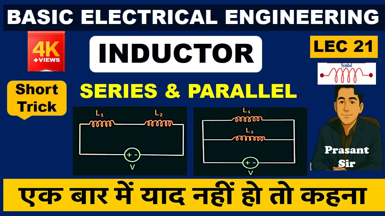 Series & Parallel Connection of Inductor in Hindi | प्रेरक के संयोजन समझें | Short Trick + Numerical