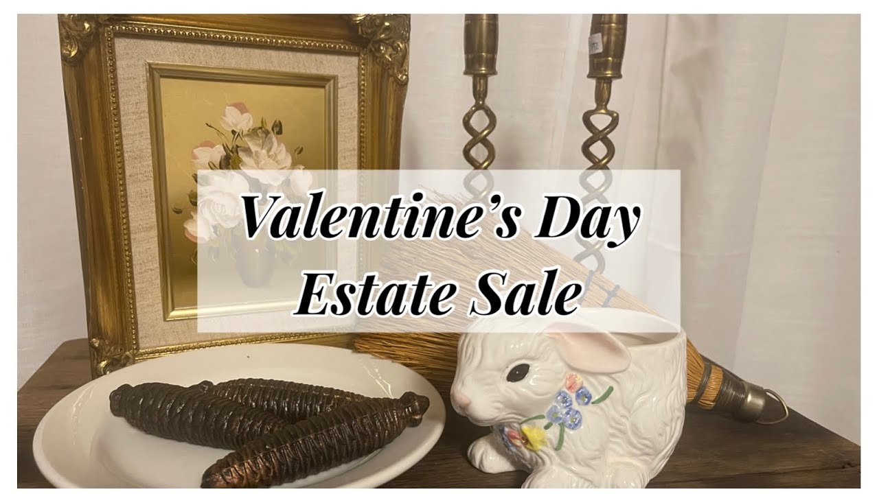 Valentine’s Day Estate Sale & Thrift Haul #antique #estatesale #thrifthaul 
