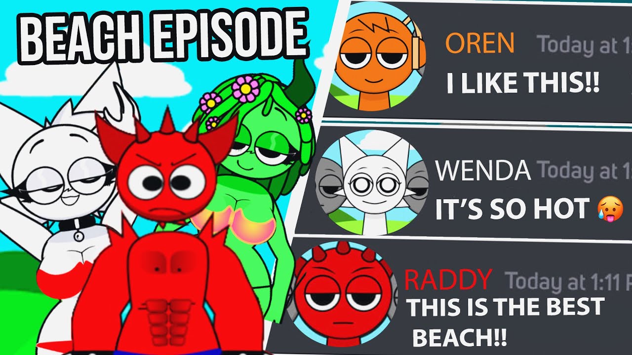 Sprunki Reacts to Sprunki Human Beach Edition  | NEW MOD