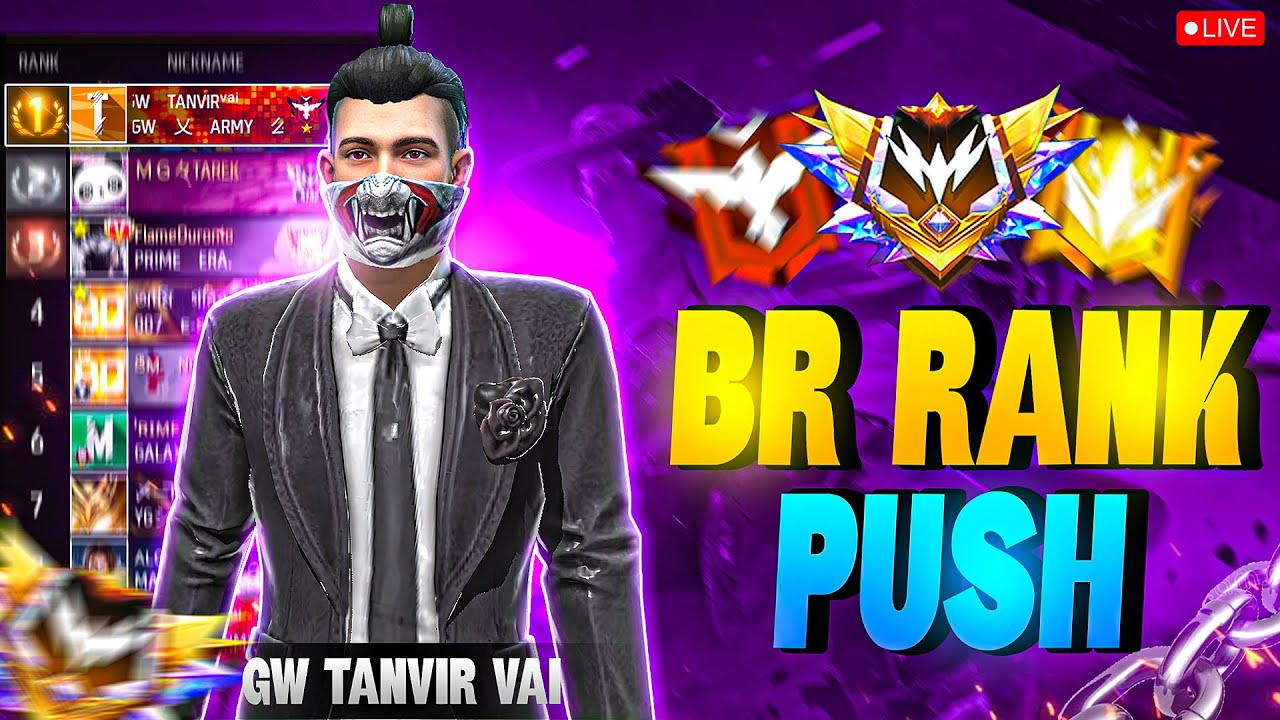 New Grandmaster Top 1 Push ❤ FF LIVE ✌ Free Fire LIVE #freefire #gwtanvirvai