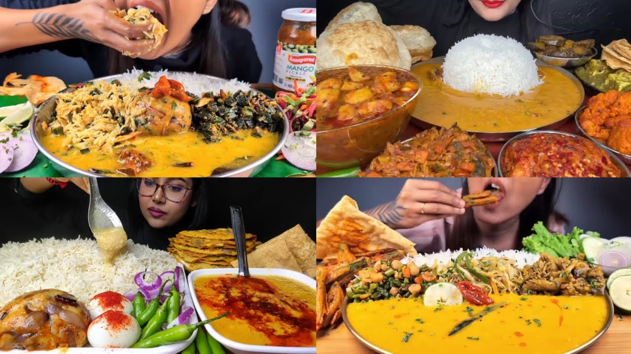 ASMR EATING TESTY DAL CHAWAL , BENGALI EATING CHALLENGE #asmr #mukbang 