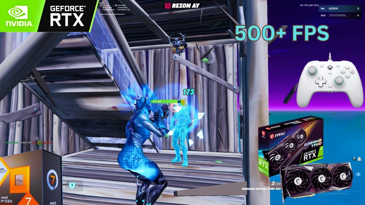 RYZEN 7 7800X3D + RTX 3070 | Fortnite c6 s4 | Solo BR Benchmark | Performance Mode 1080p