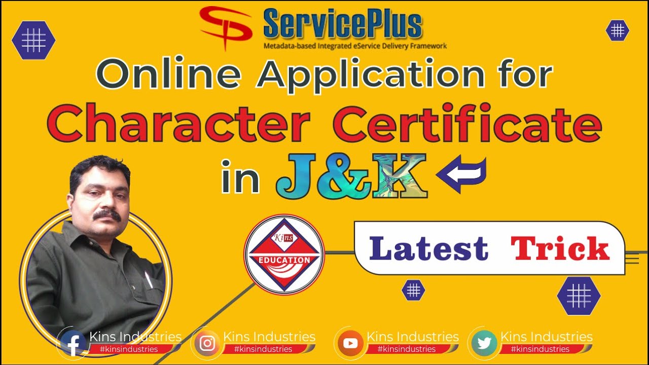 How to Apply online Character Certificate in Jammu Kashmir | Application for Character certificate