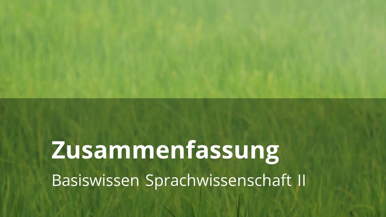 Zusammenfassung. Basiswissen Sprachwissenschaft II (SoSe 2024)