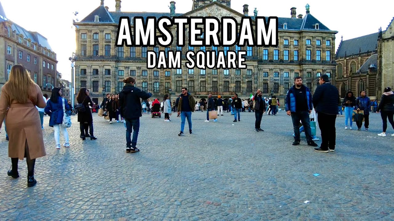 🇳🇱 4K Walking at Dam Square, Amsterdam City Center Walk. October 2022