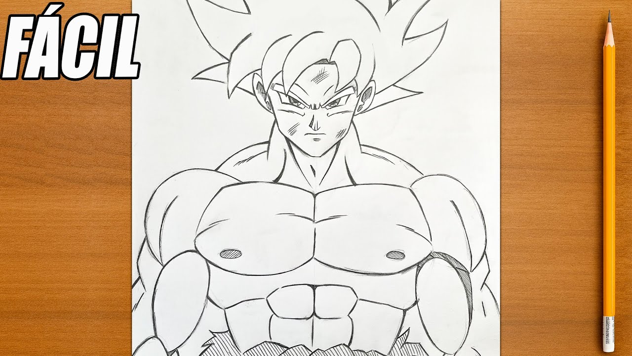 Cómo dibujar a Goku Ultra Instinto torso ✏️🔥 | Dibujo del cuerpo paso a paso a lápiz 💪⚡