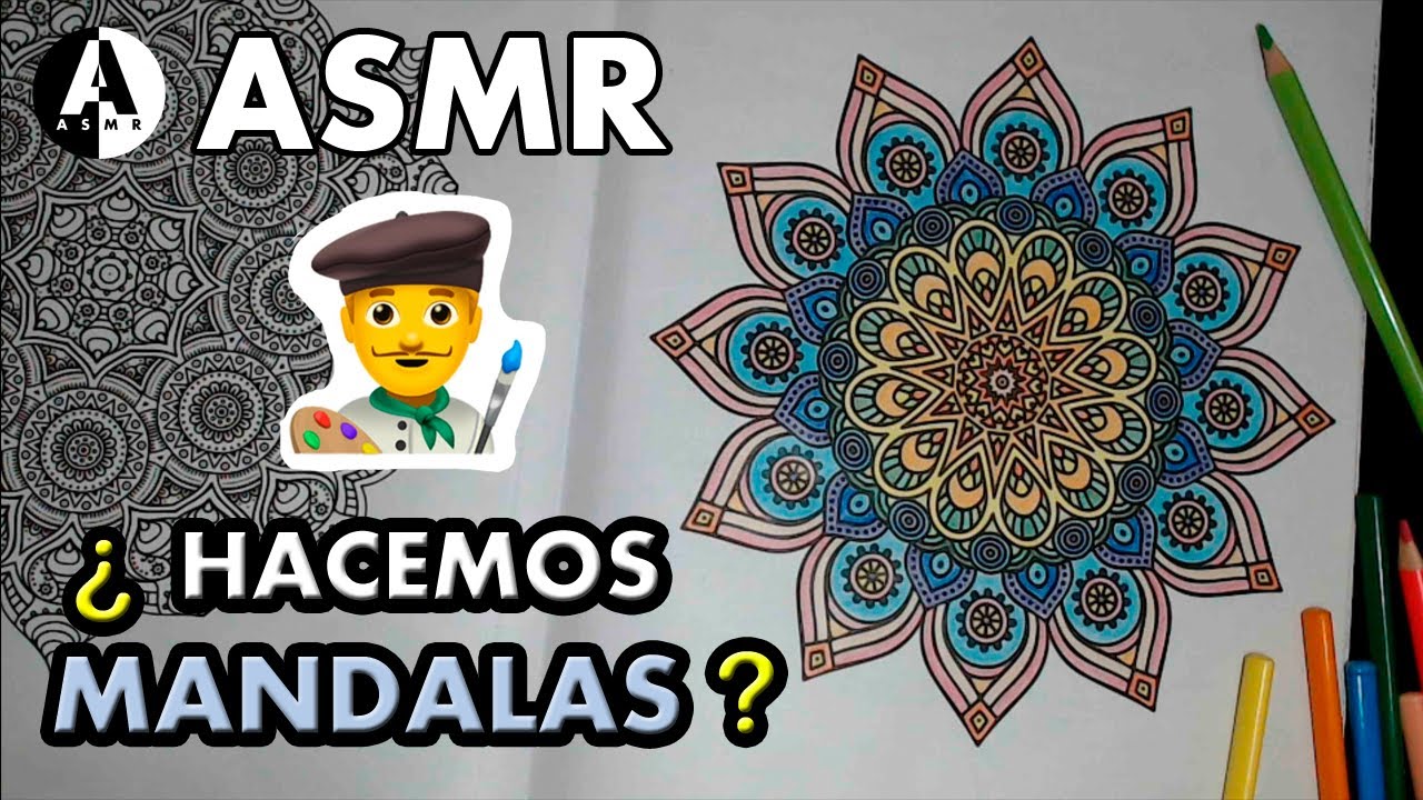 [ASMR] PINTANDO MANDALAS mientras os cuento cosas 🙂🎨 PAINTING 👨‍🎨¿Cómo colorear Mandalas?🤔