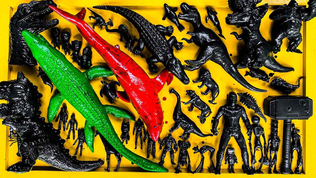 Dinosaurus Jurassic World Dominion: T-rex, Siren Head, Catnap, Skibidi, Godzilla, King Kong