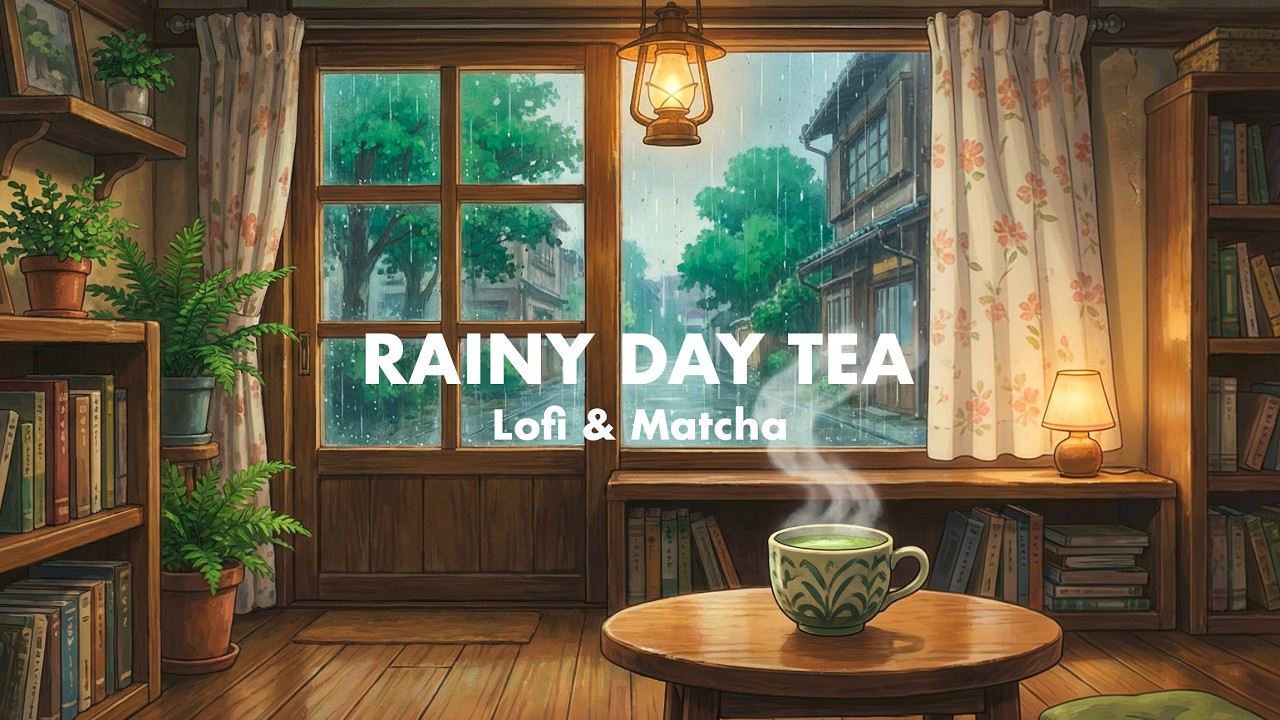 Lofi & Matcha ~ Rainy Day Tea ~ Study / Relax / Focus ~ Soft Piano Music