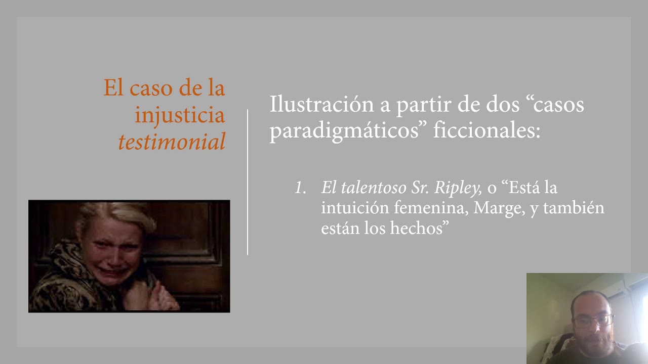 Presentación Fricker, _Injusticia epistémica_ (para Filosofía Contemporánea, CAECE)