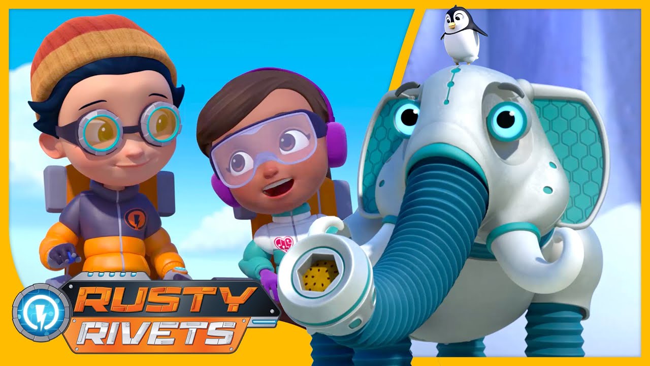 Rusty Rescues a Penguin | Rusty Rivets | Cartoons for Kids