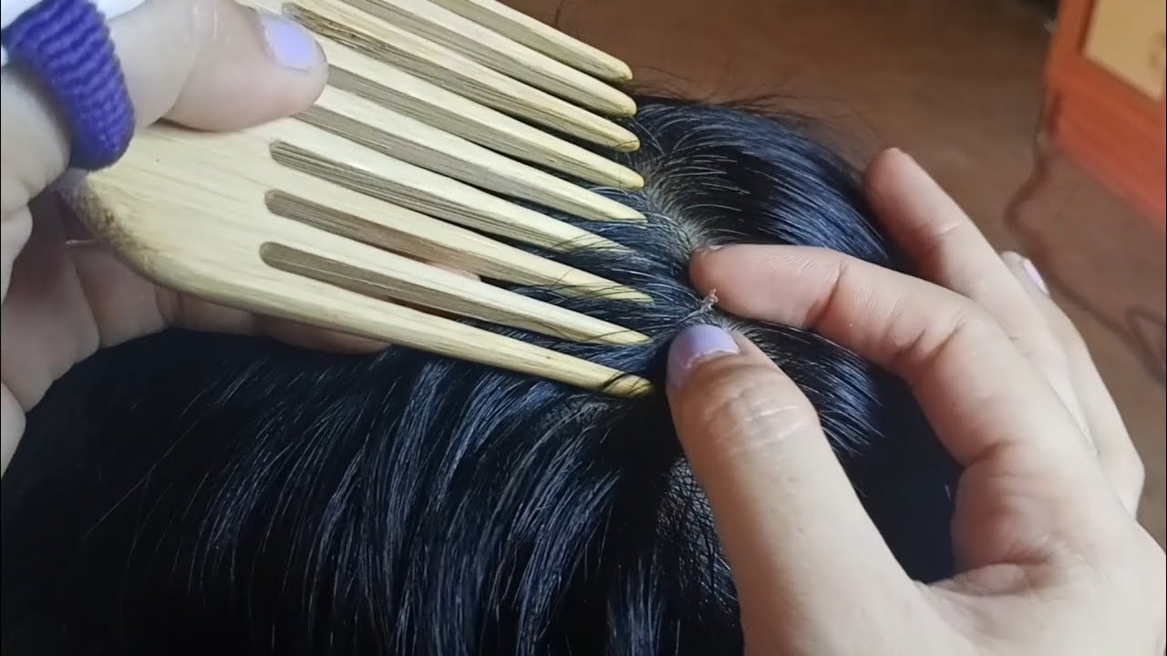 ASMR: Scalp Cleaning With Hair Play, Scratching Dandruff (No Talking)